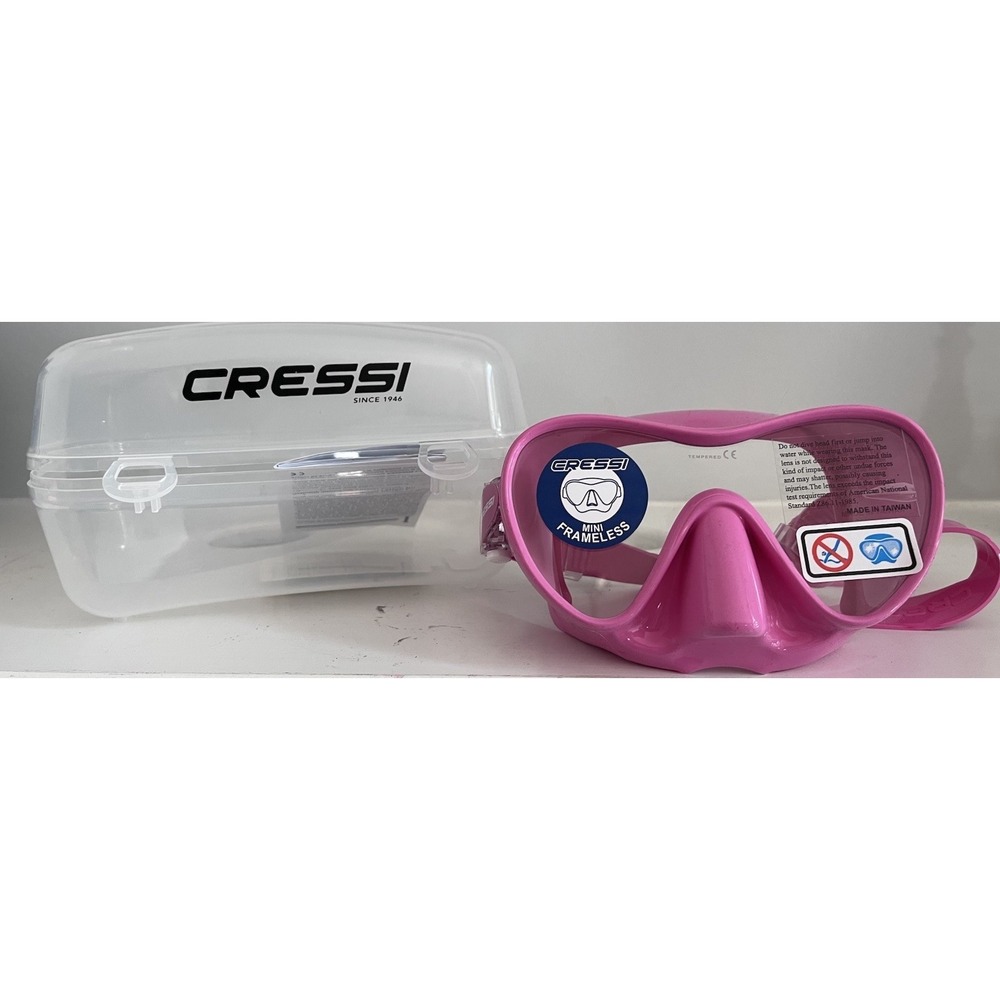 Cressi Kid's Scuba Mask - Mini Frameless Pink Youth Girls Snorkel Swim